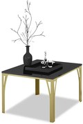 Stolik kawowy z metalowym stelażem złoty + czarny C8-G39