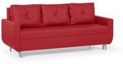 Kanapa sofa 3 os z funkcją spania RED Czerwony