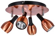 Miedziana lampa sufitowa z metalowym kloszem 35x35 cm Cross – Candellux Lighting