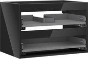 Mexen Box-A korpus szafki podumywalkowej 70 cm, 2 szuflady, czarny połysk - 91AX0-0700-470-2-70