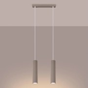Brilagi - LED lampa wisząca na lince CRESTO 2xGU10/10W/230V taupe