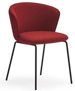 Czerwone tapicerowane fotele jadalniane zestaw 2 szt. Add – Teulat