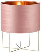 Różowa lampa stołowa z tekstylnym kloszem (wysokość 43 cm) Aura – Fischer &amp; Honsel