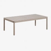 Prostokątny Stolik Kawowy Ogrodowy 110x60 Cm Z Aluminium Boleni Moka Brown - Sklum