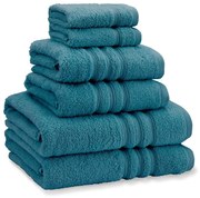 Zielononiebieskie bawełniane ręczniki frotte zestaw 6 szt. Zero Twist – Catherine Lansfield