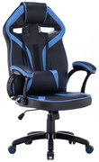 Czarno-niebieskie krzesło gamingowe H1-M41