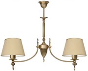 Mosiężny żyrandol z abażurami A-S2