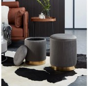 Eglo 424023 - ZESTAW 2x Taboret MASHIKE śr. 31,5/36 cm szary/złoty