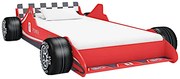 Czerwone Łóżko Dziecięce Auto Wyścigowe 90X200 N1-W13