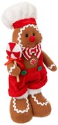 Pluszowa dekoracja świąteczna, piernikowy ludzik, 36 cm