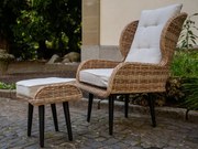 Ekskluzywny fotel APERTO z podnóżkiem