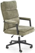 Oliwkowy tapicerowany fotel z systemem tilt L1-G07
