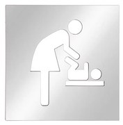 Ikona Przewijalnia 12x12 cm, stal nierdzewna/kolor srebrny