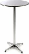 Stół barowy 110 cm okrągły - srebrny