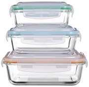 Szklano-silikonowe pojemniki na żywność 3 szt. Freska – Premier Housewares