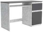 Biurko komputerowe młodzieżowe szkolne 120 cm REMI1 Beton/Antracyt