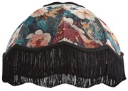 Abażur z tkaniny w kwiatowy wzór z białym wnętrzem 45/15/21,5 - Heritage