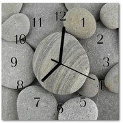Zegar szklany kwadratowy Kamienie