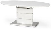 BAFFI stół biały owalny rozkładany na jednej nodze glamour nowoczesny