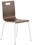 Krzesło ze sklejki laminowanej WERDI A orzech/białe STEMA