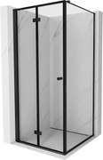 Mexen Mist-F kabina prysznicowa składana lewa 85 x 85 cm, czarna ramka, czarna - 8A6T-085-085-70-70-L