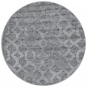 Dywan nowoczesny Pisa 3D kratka szary 80 cm x 80 cm koło