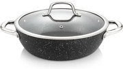 Tescoma Patelnia głęboka z pokrywką PRESIDENT Stone, 26 cm, 26 cm