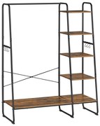 Wieszak stojący LINEA brązowy/czarny