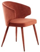 Jasnoczerwone tapicerowane fotele jadalniane zestaw 2 szt. Kosaka – Light &amp; Living