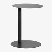 Okrągły Stolik Pomocniczy Ø40 Cm Z Metalu Yannik Szary Granit - Sklum