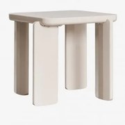 Kwadratowy Stolik Pomocniczy 50x50 Cm Z Mdf Genewa Kremowa Tapioca - Sklum