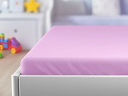 PrzytulneMieszkanie.pl Prześcieradło jersey do łóżeczka dziecięcego EXCLUSIVE 60x120 cm fioletowe