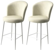 Zestaw krzeseł barowych Alte Cream and White, 2 szt., 2 szt.