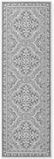 Dywan zewnętrzny dwustronny Duet Ornament szaro-kremowy 80 cm x 250 cm