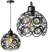 LAMPA WISZĄCA SUFITOWA KRYSZTAŁOWA APP206-1C Czarna