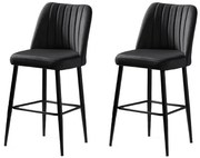 Zestaw krzeseł barowych Vento Anthracite and Black, 2 szt., 2 szt.