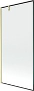 Mexen Next parawan nawannowy 1-skrzydłowy 90 x 150 cm, czarna ramka, złoty szczotkowany - 895-090-000-00-70-55