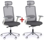 Krzesło biurowe JAMES 1+1 GRATIS, szary