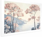 Plakat Ocean i drzewa 90x60 cm bez ramy z marginesem ARTGEIST B