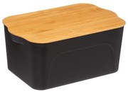 Pudełko plastikowe z bambusową pokrywką, 6,5 litra