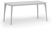 Stół konferencyjny PRIMO OMEGA, 1600 x 800 mm, podstawa szara, biały