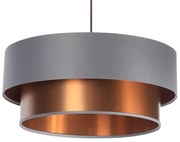 Lampa wisząca DOUBLE GRAY 40 szara/miedziana BPS KONCEPT