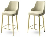 Zestaw krzeseł barowych Enox Cream and Gold, 2szt., 2 szt.