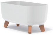 Donica ogrodowa Gracia Case 39 x 19,5 x 19 cm biały PROSPERPLAST