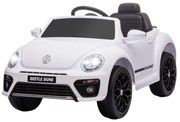 AIYAPLAY Elektryczny Samochód dla Dzieci, VW Käfer, 3-5 km/h, z Pilotem & Muzyką, Biały