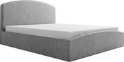 Tapicerowane łóżko Montana 130x212x90 cm, powierzchnia spania 120x200 cm, schowek, podnośnik, tkanina Monolith popielaty