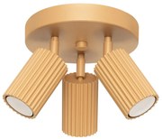 Plafon trzypunktowy KARBON 3P złoty okrągły SOLLUX  LIGHTING