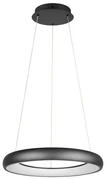Lampa wisząca LED ze ściemniaczem w kolorze matowej czerni z metalowym kloszem ø 62 cm Cardona – Trio