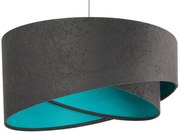 Grafitowo-turkusowa designerska lampa wisząca - 4X EX991 T2-W10