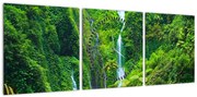 Obraz - Wodospady Madakaripura, Jawa Wschodnia, Indonezja (z zegarem) (90x30 cm)